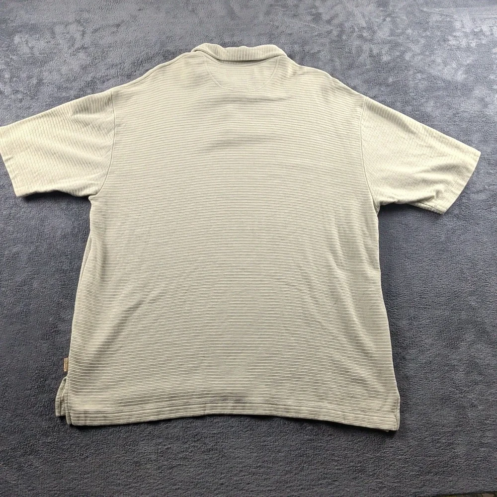 Mens Jamaica Jaxx Silk Blend Short Sleeve Shirt Size XXL Green Polo Hawaiian - Picture 3 of 5